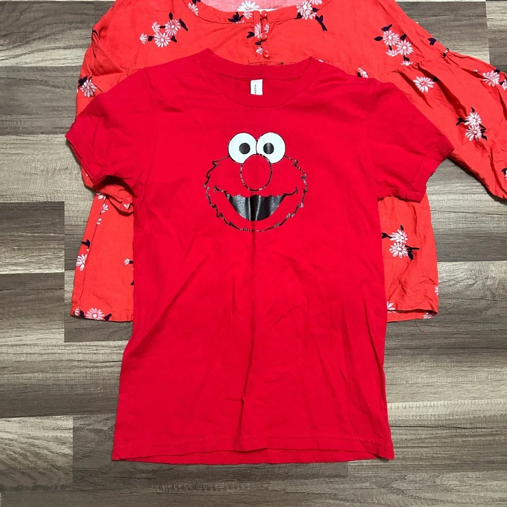 Old Navy Wonder Nation Girl Clothing Lot 10-12 M L Red Yellow Floral Elmo Summer